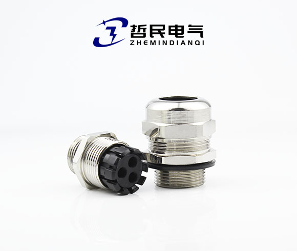 铜镀镍三孔电缆防水接头