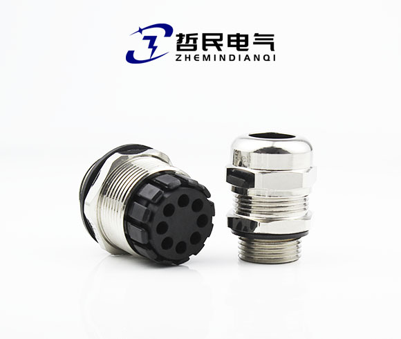 铜镀镍八孔电缆防水接头